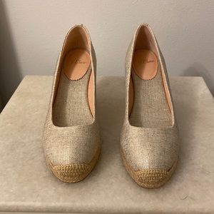 J Crew tan wedges size 6.